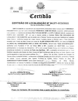 NÚMERO DA CERTIDÃO: 24.371-9CD.2022