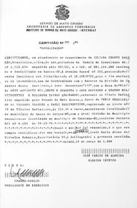 NÚMERO DA CERTIDÃO: 055.86