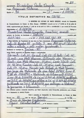 NÚMERO DO TÍTULO: 02146