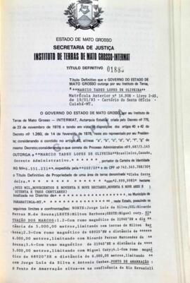NÚMERO DO TÍTULO: 01885