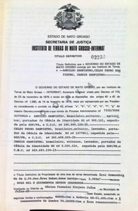 NÚMERO DO TÍTULO: 02230
