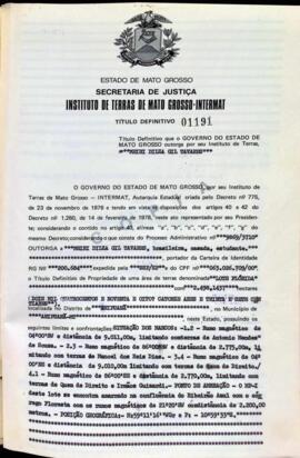 NÚMERO DO TÍTULO: 01191