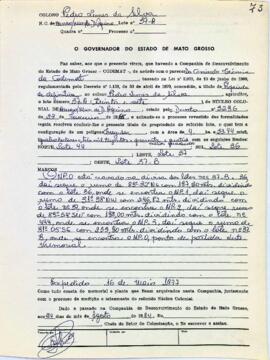 NÚMERO DO TÍTULO: SEM DADOS