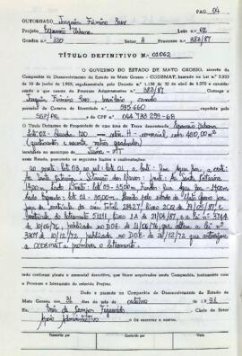 NÚMERO DO TÍTULO: 01062