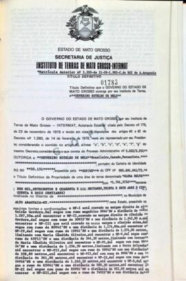 NÚMERO DO TÍTULO: 01783