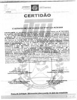 NÚMERO DA CERTIDÃO: 017.121-9CD.2018