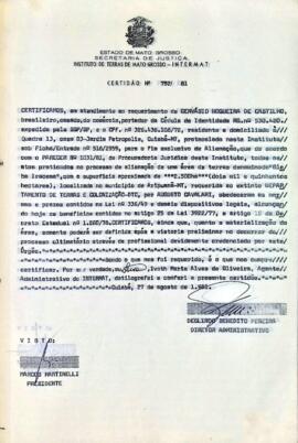 NÚMERO DA CERTIDÃO: 792.81