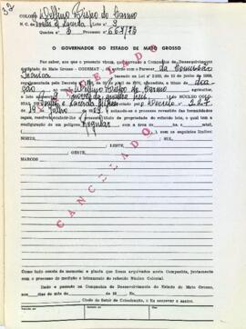 NÚMERO DO TÍTULO: SEM DADOS