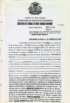 NÚMERO DO TÍTULO: 001241