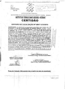 NÚMERO DA CERTIDÃO: 08017-2CD.2010