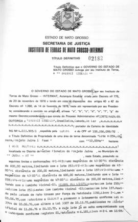 NÚMERO DO TÍTULO: 02182