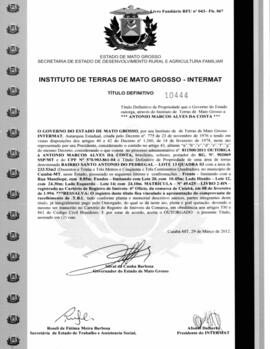 NÚMERO DO TÍTULO: 10444