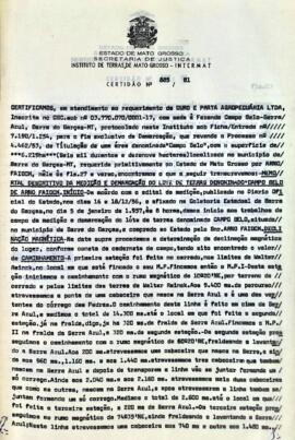 NÚMERO DA CERTIDÃO: 885.81