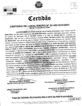 NÚMERO DA CERTIDÃO: 22.452-9CD.2021