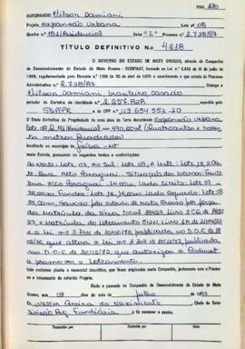 NÚMERO DO TÍTULO: 4218