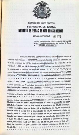 NÚMERO DO TÍTULO: 01979