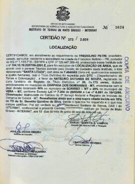NÚMERO DA CERTIDÃO: 373.2001