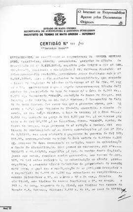 NÚMERO DA CERTIDÃO: 311.92