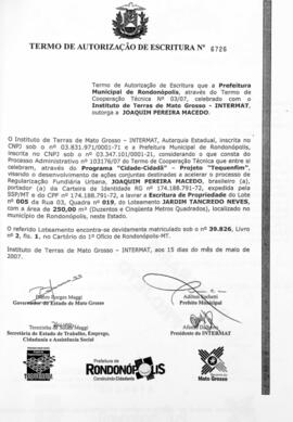 NÚMERO DO TERMO: 6726
