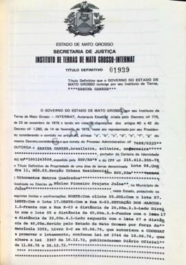NÚMERO DO TÍTULO: 01939