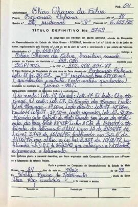 NÚMERO DO TÍTULO: 3769