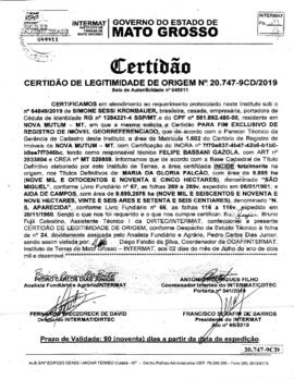 NÚMERO DA CERTIDÃO: 20.747-9CD.2019