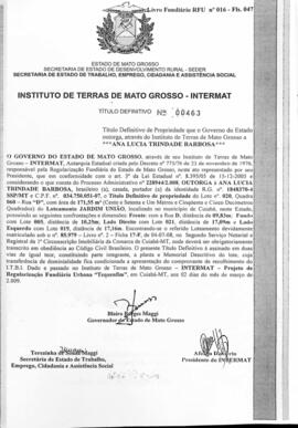 NÚMERO DO TÍTULO: 00463