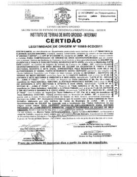 NÚMERO DA CERTIDÃO: 10569-9CD.2011