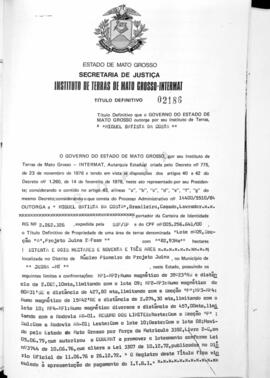 NÚMERO DO TÍTULO: 02186