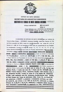 NÚMERO DO TÍTULO: 001408