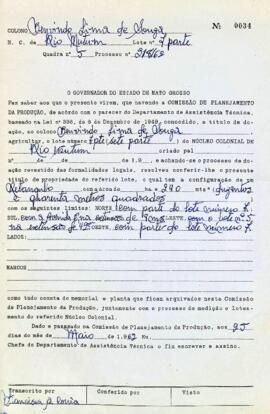 NÚMERO DO TÍTULO: SEM DADOS