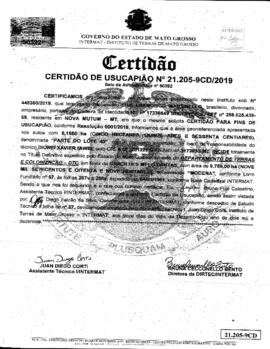 NÚMERO DA CERTIDÃO: 21.205-9CD.2019