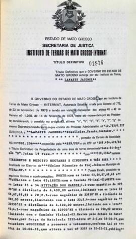 NÚMERO DO TÍTULO: 01976