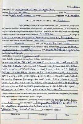 NÚMERO DO TÍTULO: 4772