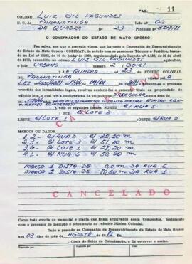 NÚMERO DO TÍTULO: SEM DADOS