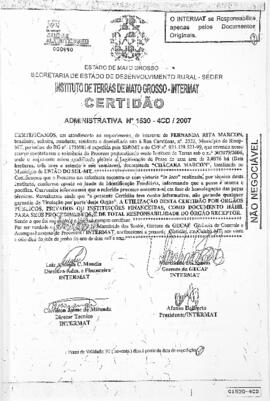 NÚMERO DA CERTIDÃO: 1530-4CD.2007