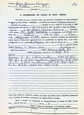 NÚMERO DO TÍTULO: SEM DADOS
