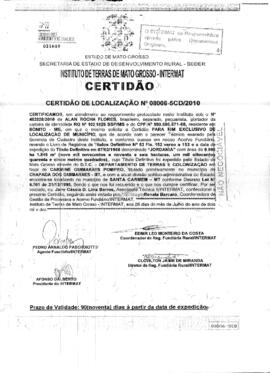 NÚMERO DA CERTIDÃO: 08006-5CD.2010