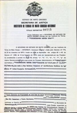 NÚMERO DO TÍTULO: 00715