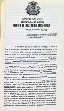 NÚMERO DO TÍTULO: 00889