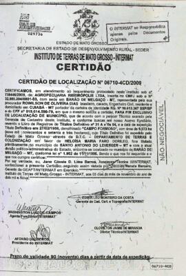 NÚMERO DA CERTIDÃO: 06710-4CD.2009