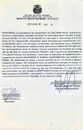NÚMERO DA CERTIDÃO: 711.81