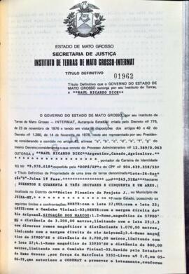 NÚMERO DO TÍTULO: 01962