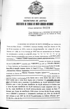 NÚMERO DO TÍTULO: 00579