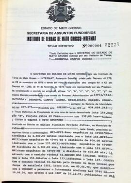 NÚMERO DO TÍTULO: 000004