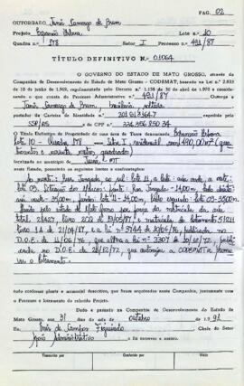 NÚMERO DO TÍTULO: 01064