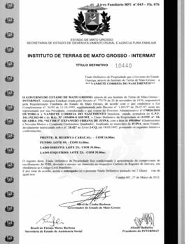 NÚMERO DO TÍTULO: 10440