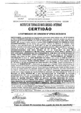 NÚMERO DA CERTIDÃO: 07832-6CD.2010