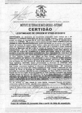 NÚMERO DA CERTIDÃO: 07653-2CD.2010