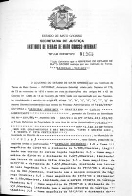 NÚMERO DO TÍTULO: 01368